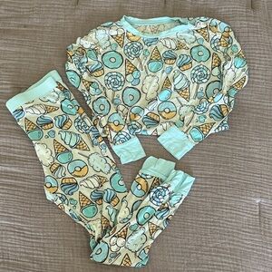 Little Sleepies Ice Cream and Candy Kids 7/8 like new